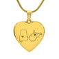 Long Distance State Necklace, Custom Engraved Necklace for Couples