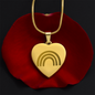 Rainbow Baby Engraved Heart Necklace