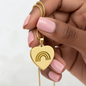 Rainbow Baby Engraved Heart Necklace
