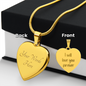 I will Love you forever engraved heart necklace