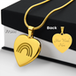 Rainbow Baby Engraved Heart Necklace