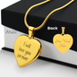 I will Love you forever engraved heart necklace