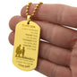 To My Son Braver Smarter Stronger Engraved Dog Tag Chain, Gift From Dad to Son, Birthday Holiday Christmas Graduation Gift, Silver Gold 2