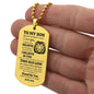 To My Son This Old Lion Dog Tag Necklace Love Dad