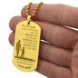 To My Son, Braver Stronger Smarter Dog Tag Love Mom