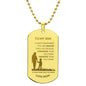 To My Son Dog Tag Necklace from Mom
