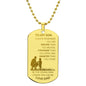 To My Son Braver Smarter Stronger Engraved Dog Tag Chain, Gift From Dad to Son, Birthday Holiday Christmas Graduation Gift, Silver Gold 2