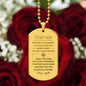 To My Son Dog Tag Necklace from Mom Enjoy The Ride