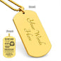 To My Son This Old Lion Dog Tag Necklace Love Dad