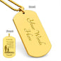 To My Son Dog Tag Necklace from Mom