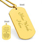To My Son Dog Tag Necklace from Mom Enjoy The Ride