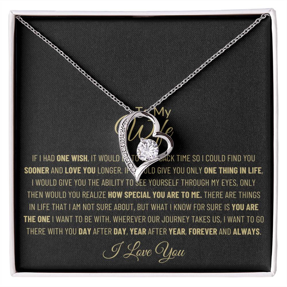 To My Wife Necklace, Gift from Husband, Romantic Gift for Her, Wife Appreciation, Gift For Wife, Anniversary Birthday Holiday Christmas Gift