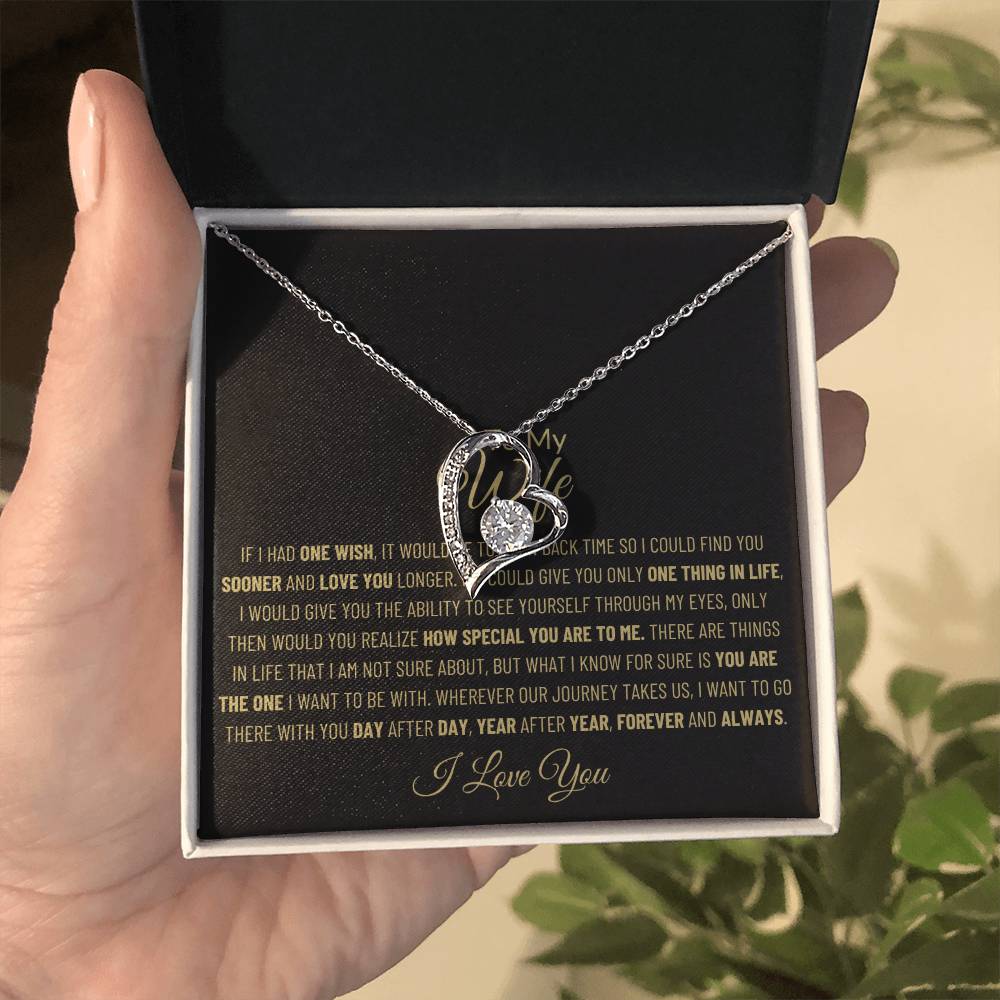 To My Wife Necklace, Gift from Husband, Romantic Gift for Her, Wife Appreciation, Gift For Wife, Anniversary Birthday Holiday Christmas Gift