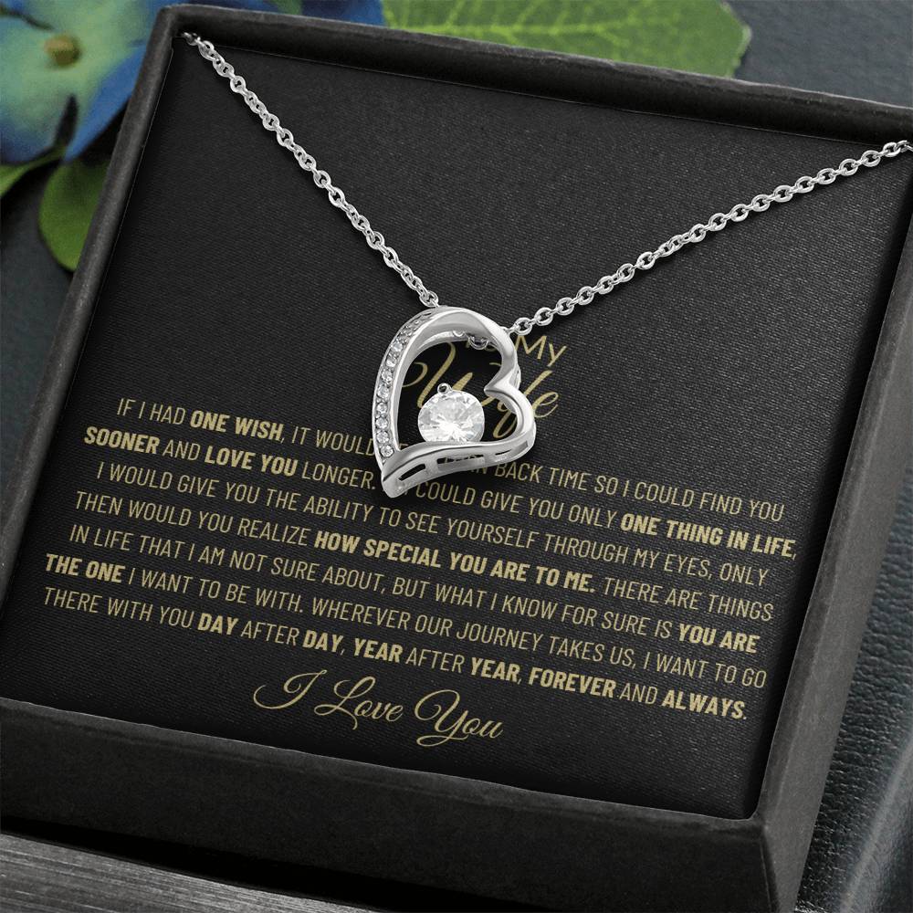 To My Wife Necklace, Gift from Husband, Romantic Gift for Her, Wife Appreciation, Gift For Wife, Anniversary Birthday Holiday Christmas Gift