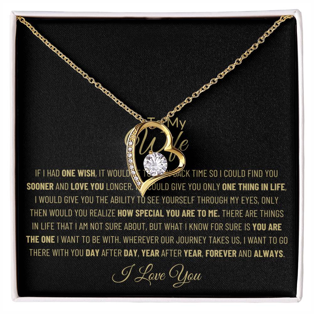 To My Wife Necklace, Gift from Husband, Romantic Gift for Her, Wife Appreciation, Gift For Wife, Anniversary Birthday Holiday Christmas Gift