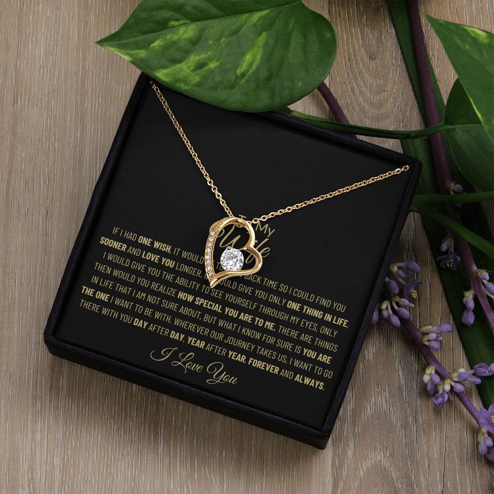 To My Wife Necklace, Gift from Husband, Romantic Gift for Her, Wife Appreciation, Gift For Wife, Anniversary Birthday Holiday Christmas Gift