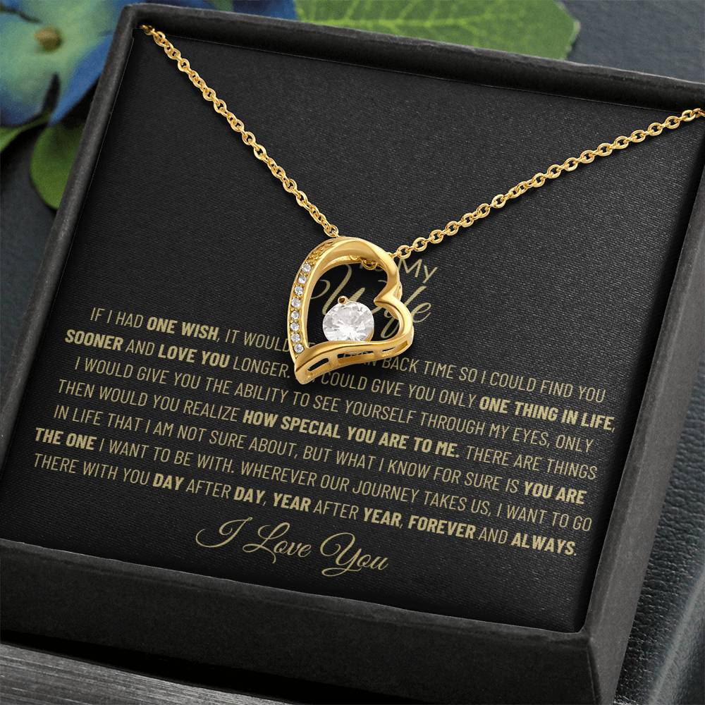 To My Wife Necklace, Gift from Husband, Romantic Gift for Her, Wife Appreciation, Gift For Wife, Anniversary Birthday Holiday Christmas Gift
