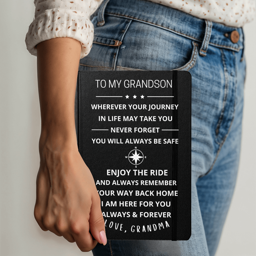 To My Grandson Journey Journal (Light Font)