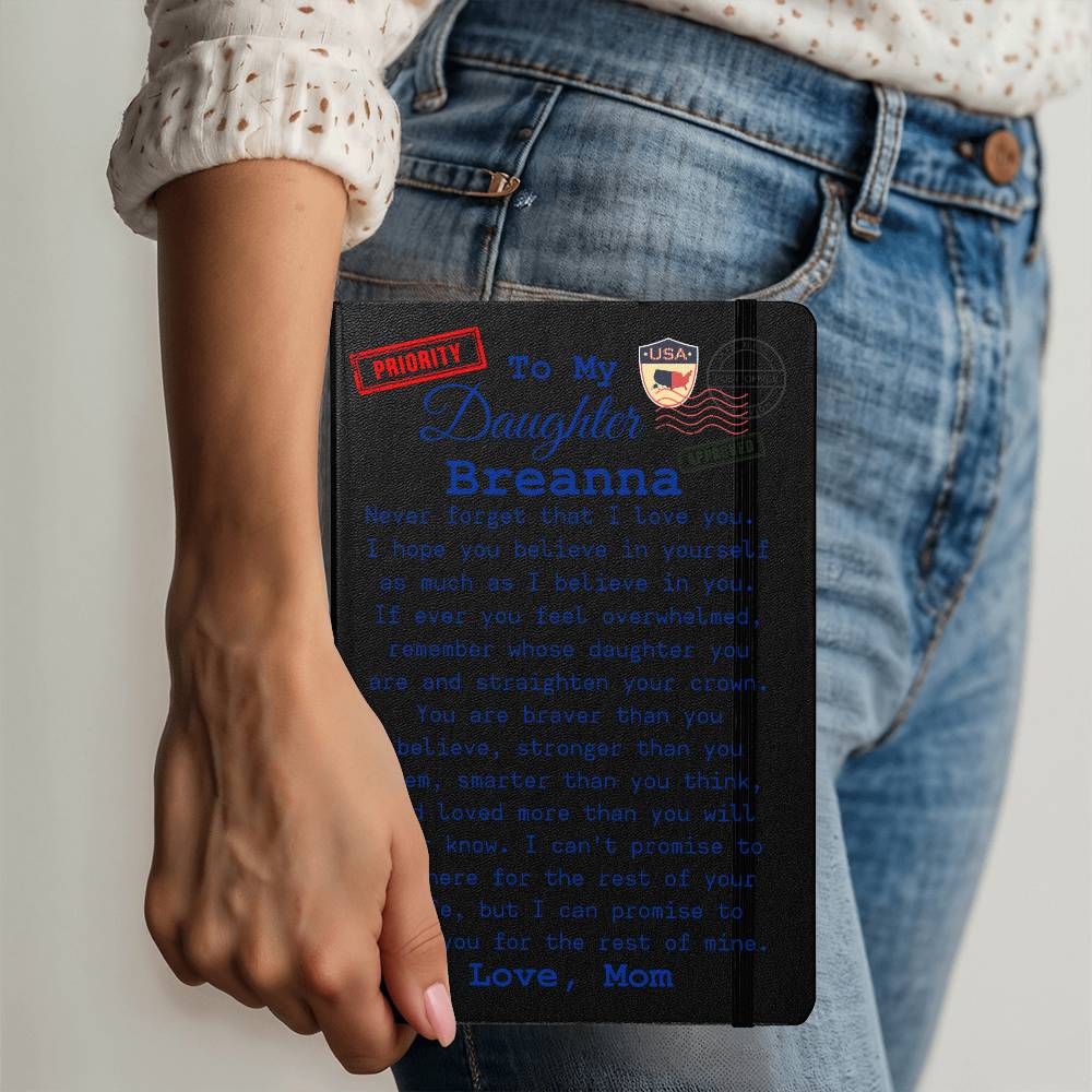 To My Daughter, Personalized Post Card Journal From Mom