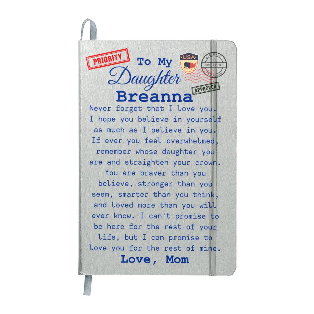 To My Daughter, Personalized Post Card Journal From Mom