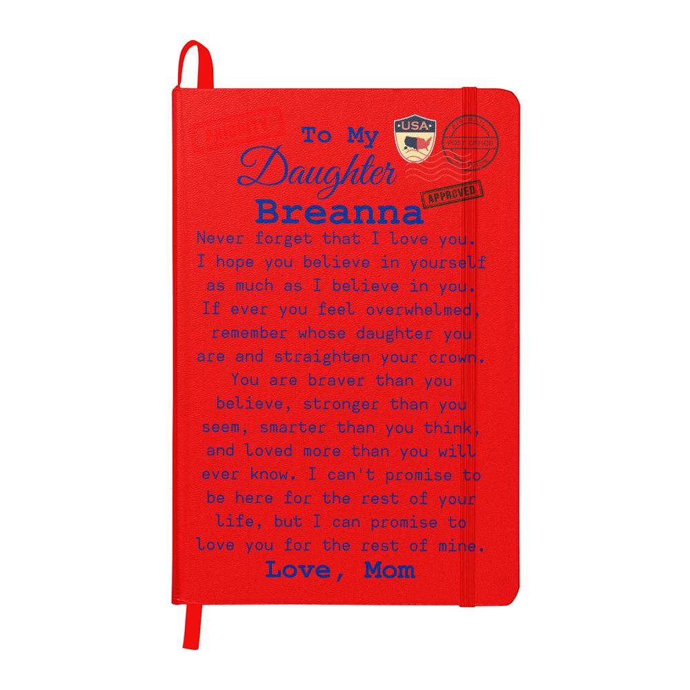 To My Daughter, Personalized Post Card Journal From Mom
