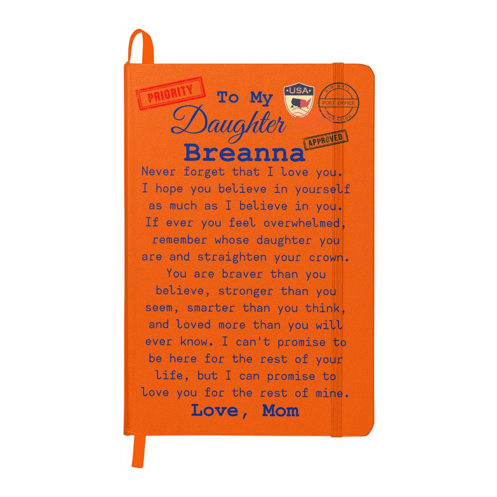 To My Daughter, Personalized Post Card Journal From Mom