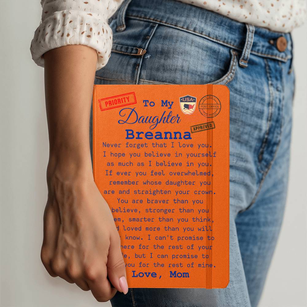 To My Daughter, Personalized Post Card Journal From Mom