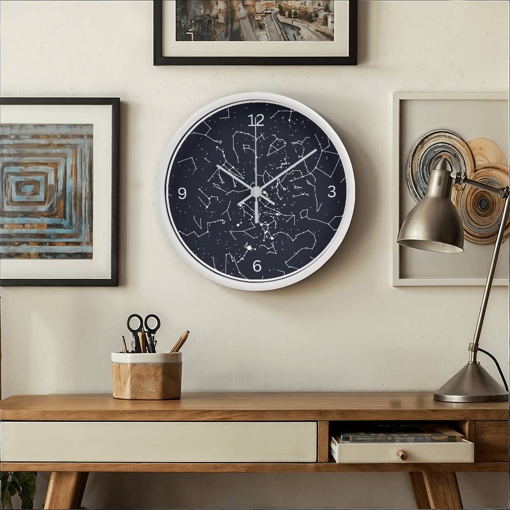 Celestial Night Sky Custom Night Sky Wall Clock