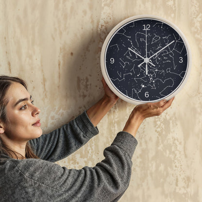 Celestial Night Sky Custom Night Sky Wall Clock