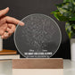 Celestial Night Sky Circle Acrylic Plaque