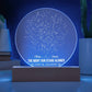 Celestial Night Sky Circle Acrylic Plaque