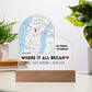 Custom Map Heart Acrylic