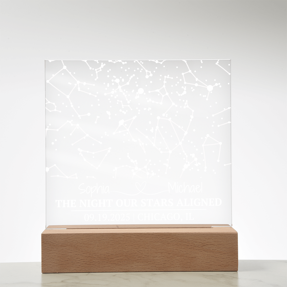 The Night Our Stars Aligned Custom Square Acrylic