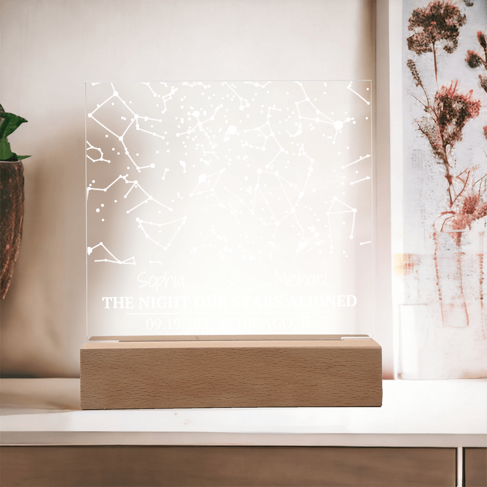 The Night Our Stars Aligned Custom Square Acrylic
