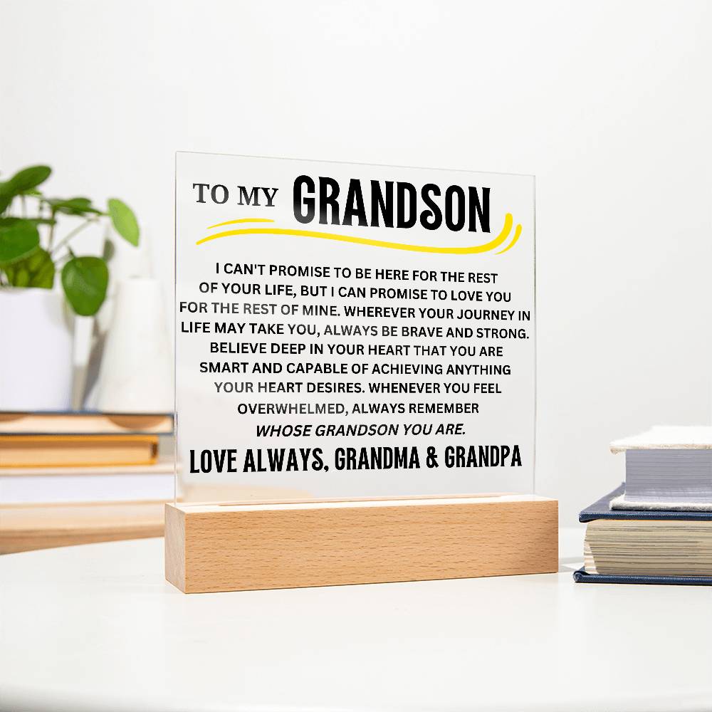 To My Grandson Acrylic Plaque