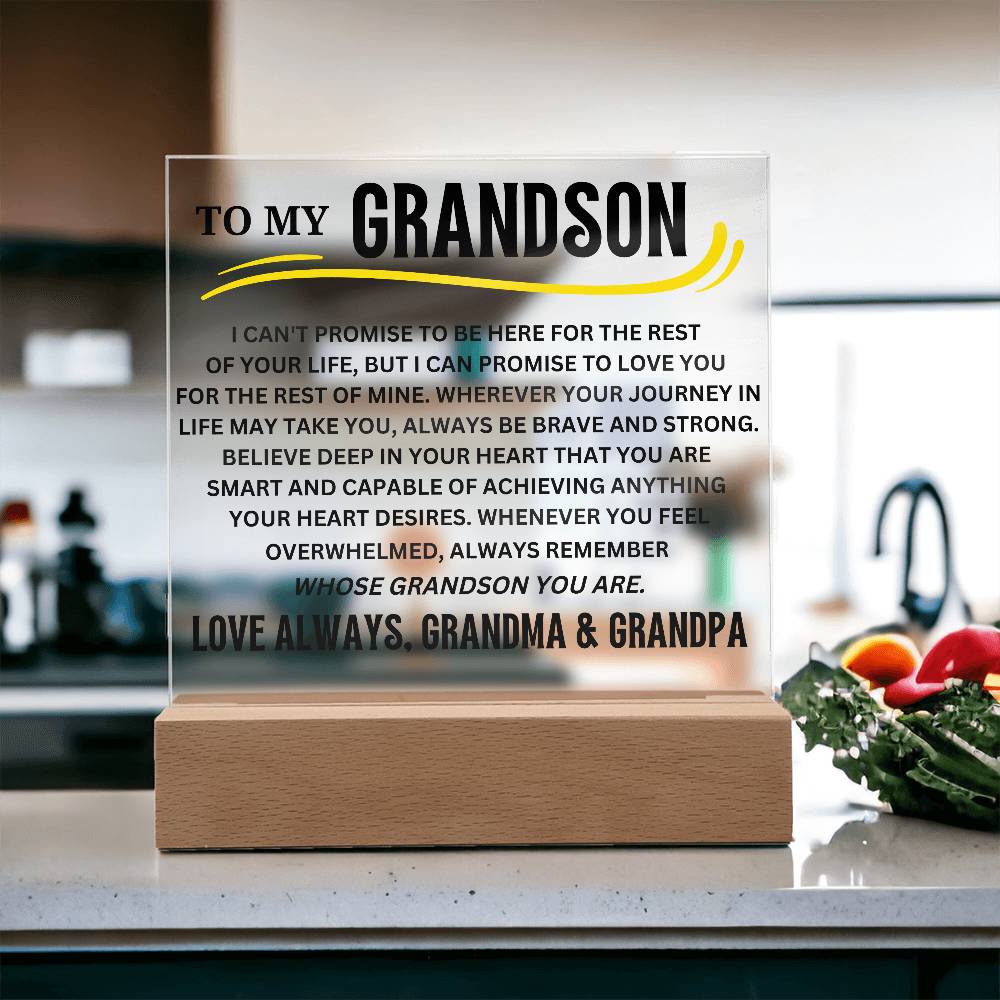 To My Grandson Acrylic Plaque