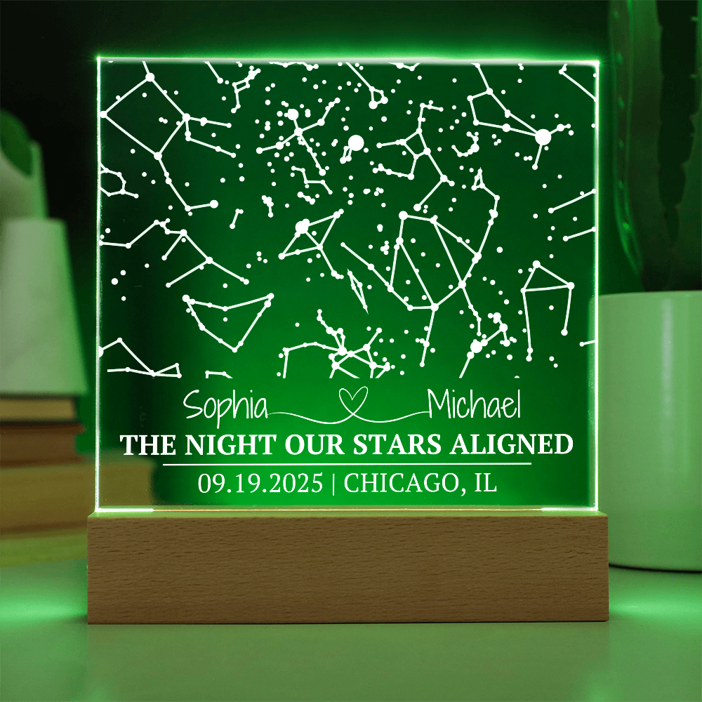 The Night Our Stars Aligned Custom Square Acrylic