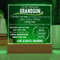 To My Amazing Grandson Acrylic Plaque for Him, Gift From Grandma