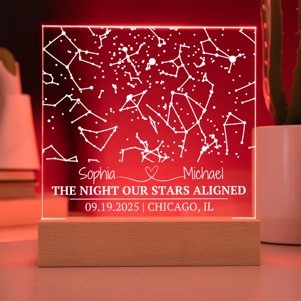 The Night Our Stars Aligned Custom Square Acrylic