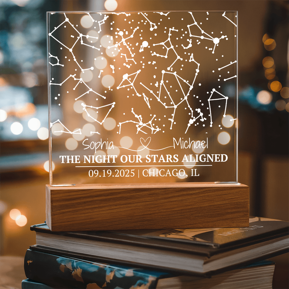 The Night Our Stars Aligned Custom Square Acrylic