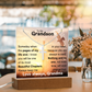 To My Grandson Acrylic Plaque, Love Grandma