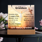 To My Grandson Acrylic Plaque, Love Grandma