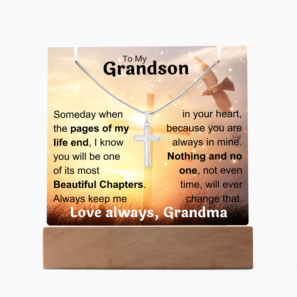 To My Grandson Acrylic Plaque, Love Grandma