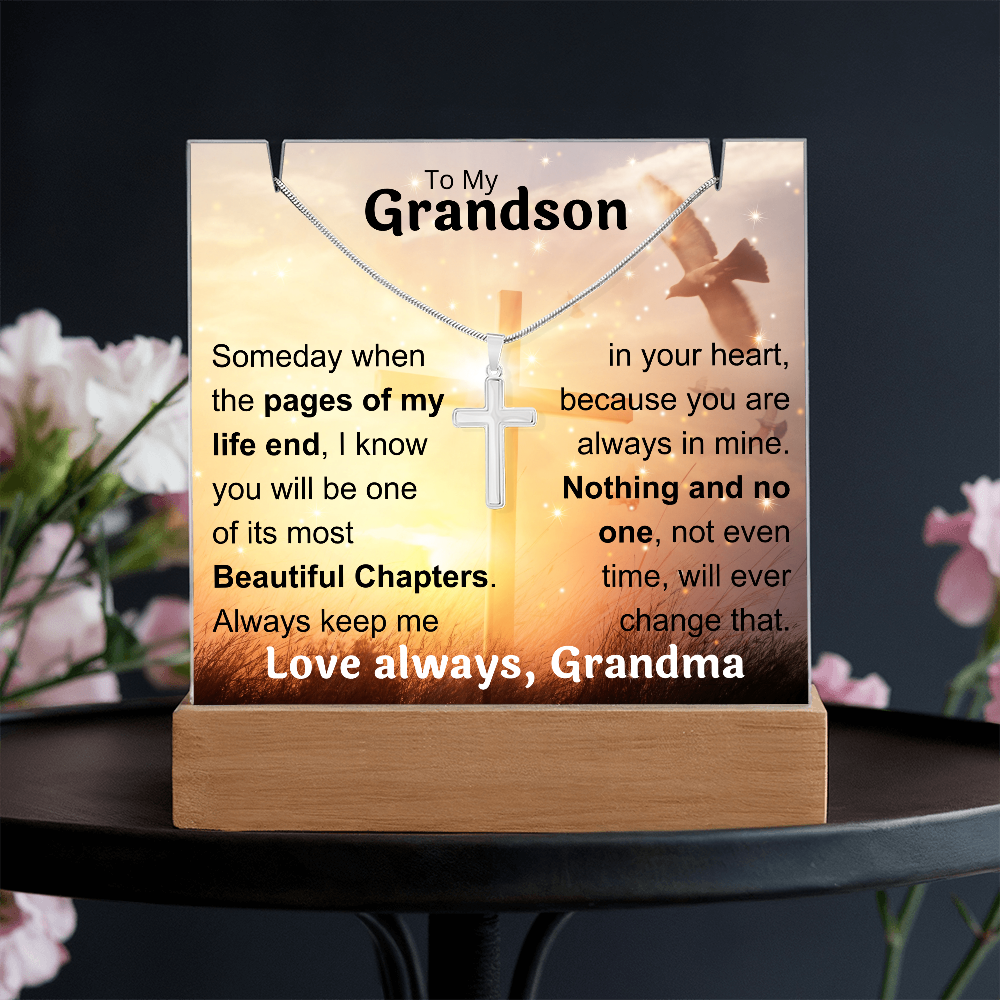 To My Grandson Acrylic Plaque, Love Grandma