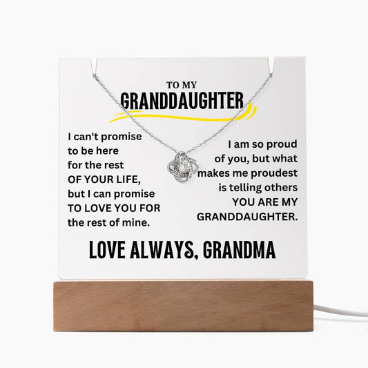 To My Granddaugher Acrylic Plaque