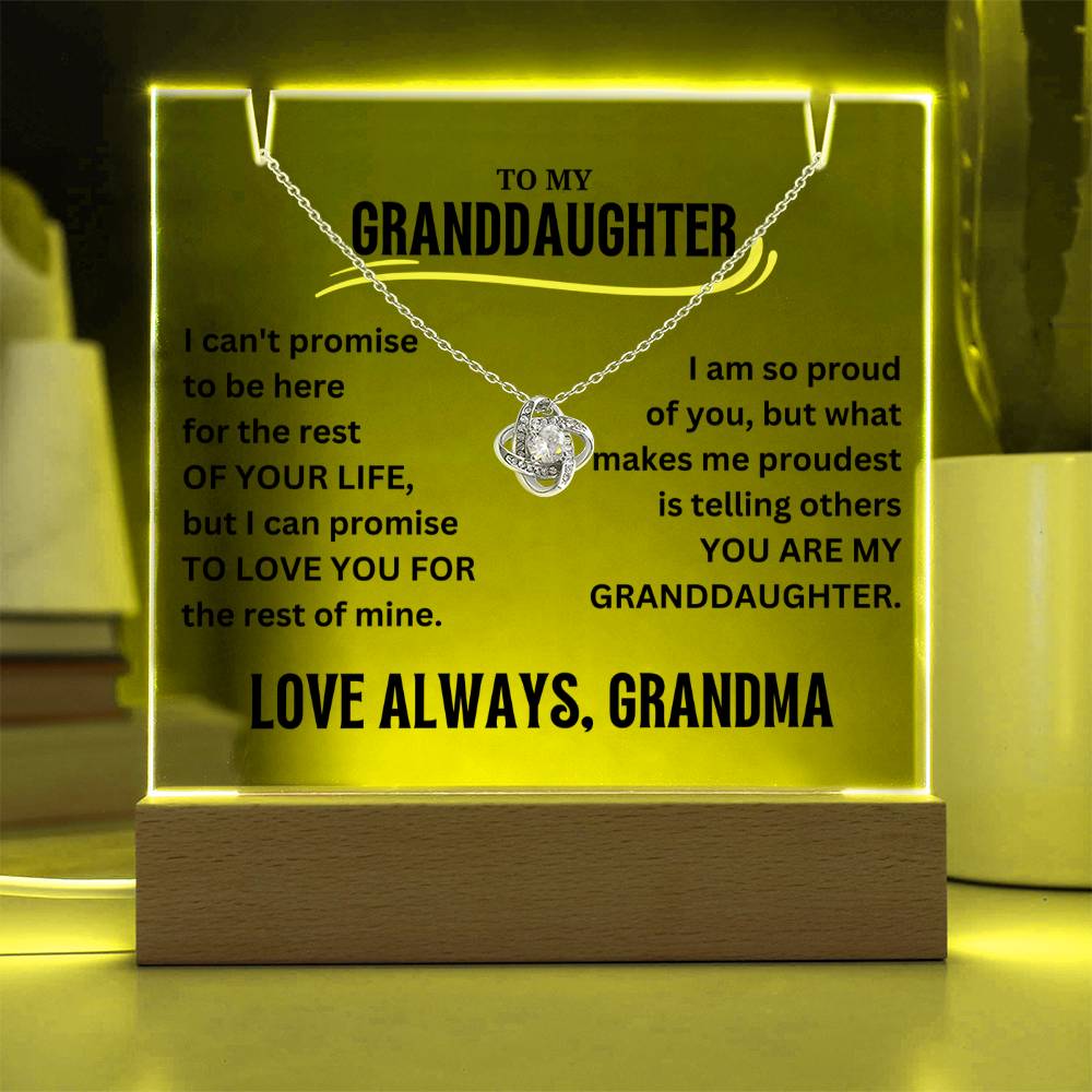 To My Granddaugher Acrylic Plaque