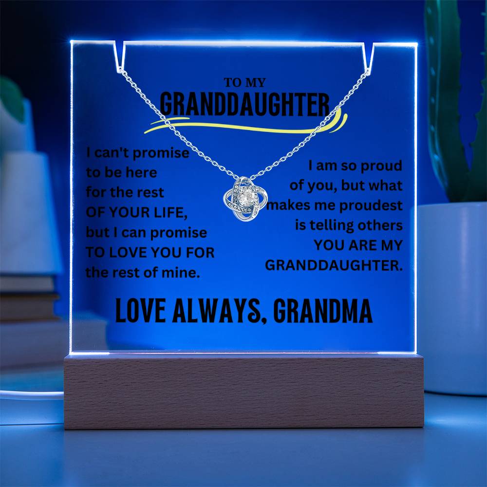 To My Granddaugher Acrylic Plaque