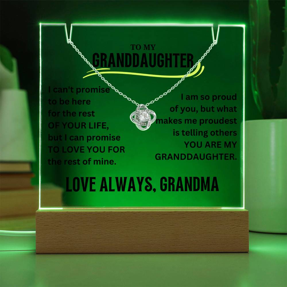 To My Granddaugher Acrylic Plaque