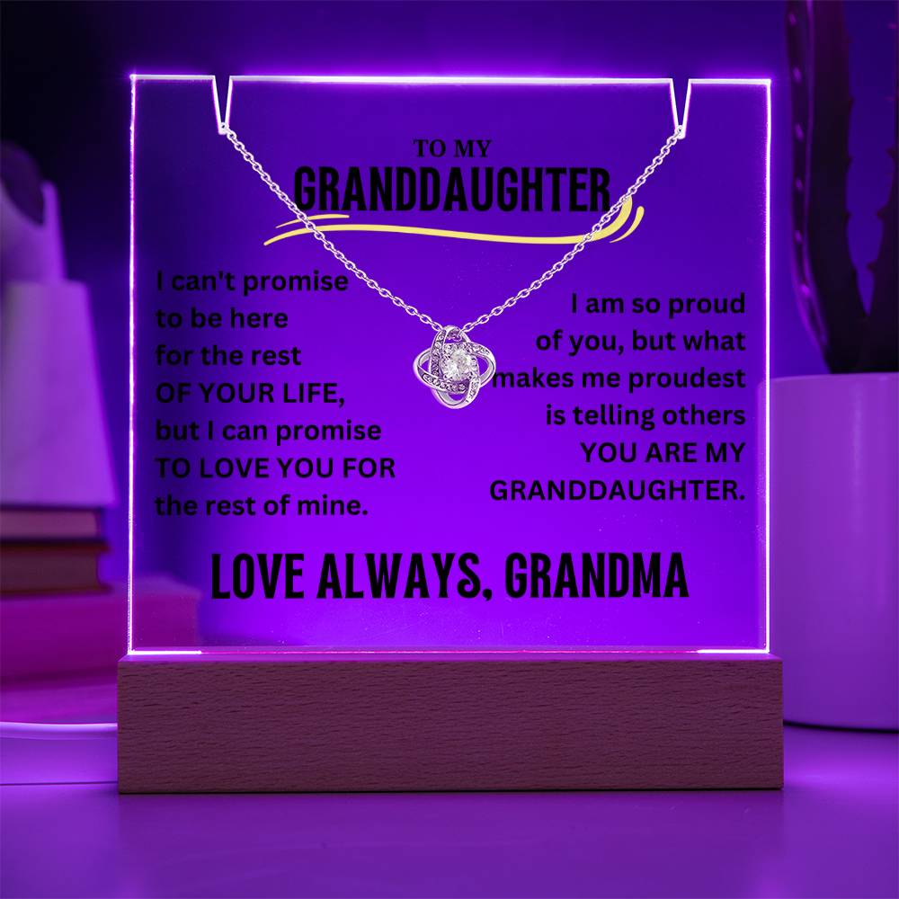 To My Granddaugher Acrylic Plaque