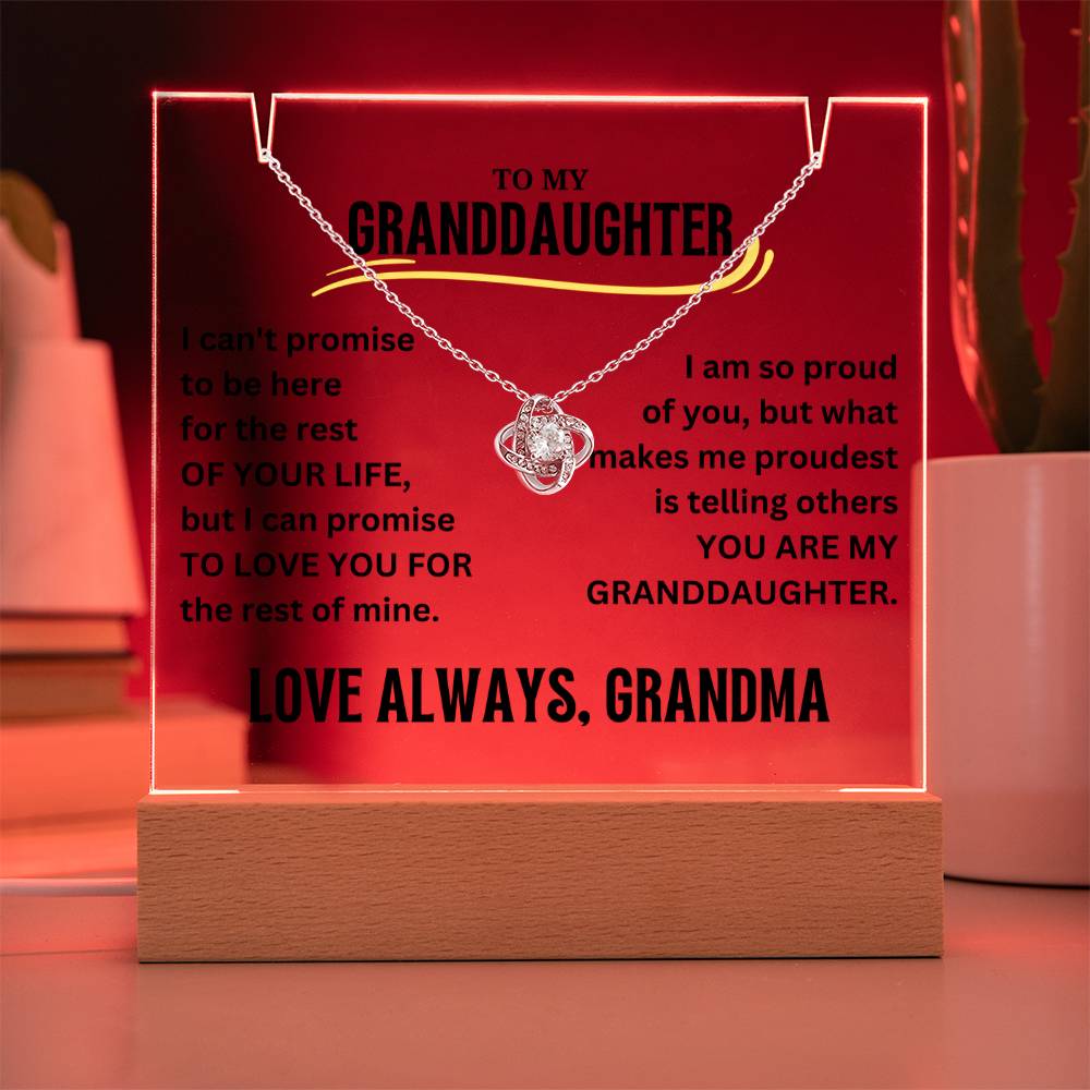 To My Granddaugher Acrylic Plaque